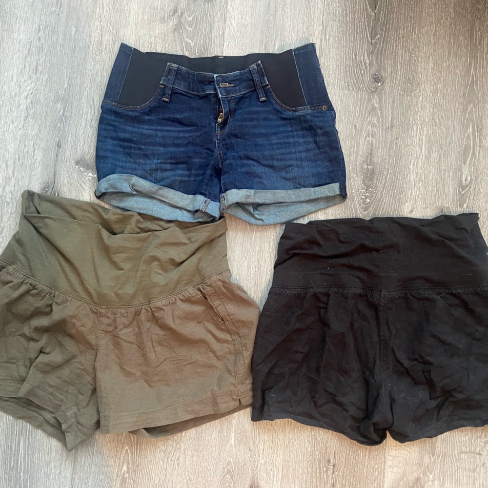 Maternity shorts and jeans (3 shorts and 1 pair of jeans)